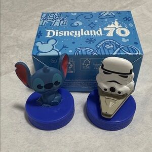 2025 McDonalds Disneyland 70th Anniversary toy set Stitch and Storm Trooper